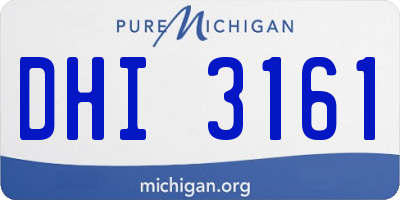 MI license plate DHI3161