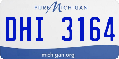 MI license plate DHI3164