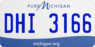 MI license plate DHI3166