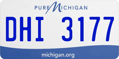 MI license plate DHI3177