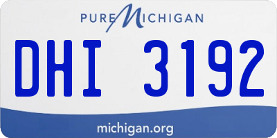 MI license plate DHI3192