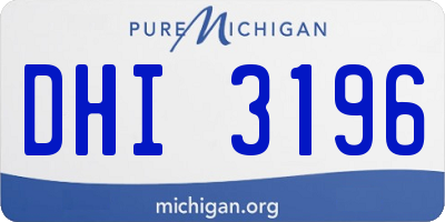 MI license plate DHI3196