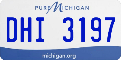 MI license plate DHI3197