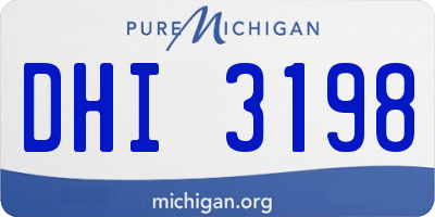 MI license plate DHI3198