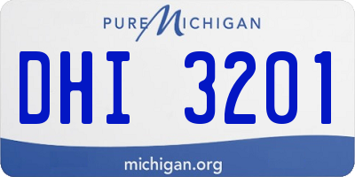 MI license plate DHI3201