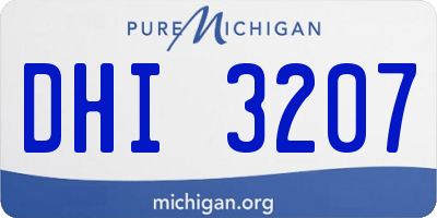 MI license plate DHI3207