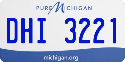 MI license plate DHI3221