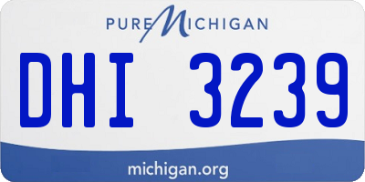 MI license plate DHI3239