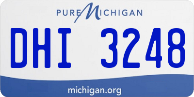 MI license plate DHI3248