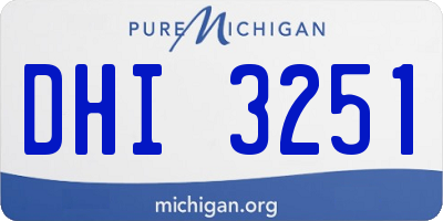 MI license plate DHI3251