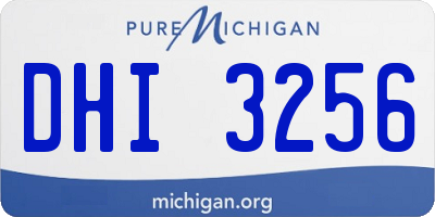 MI license plate DHI3256