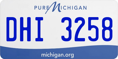 MI license plate DHI3258