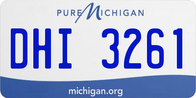 MI license plate DHI3261