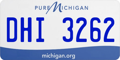 MI license plate DHI3262