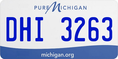 MI license plate DHI3263