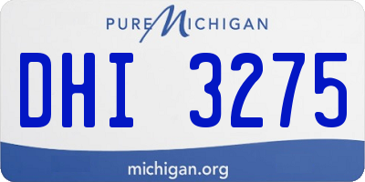 MI license plate DHI3275