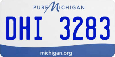 MI license plate DHI3283