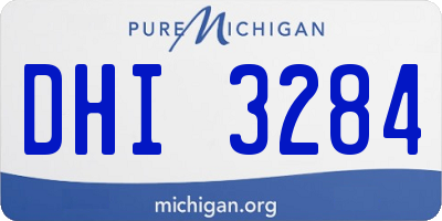 MI license plate DHI3284