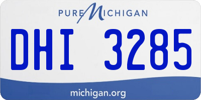 MI license plate DHI3285