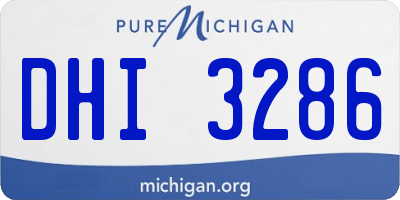 MI license plate DHI3286