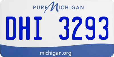 MI license plate DHI3293