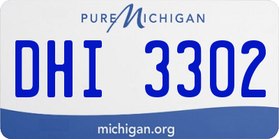 MI license plate DHI3302