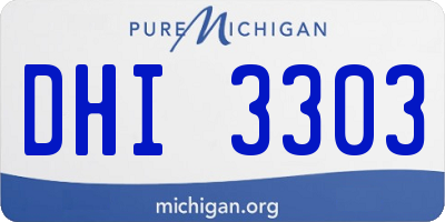 MI license plate DHI3303