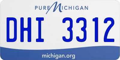 MI license plate DHI3312