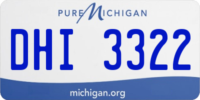 MI license plate DHI3322