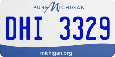 MI license plate DHI3329