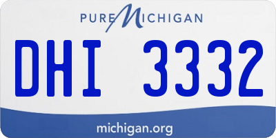 MI license plate DHI3332