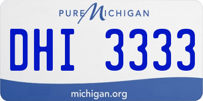 MI license plate DHI3333