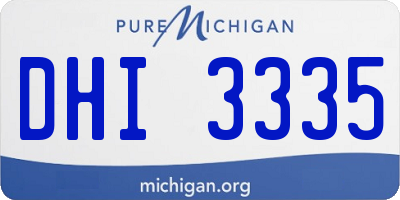 MI license plate DHI3335