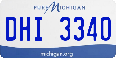 MI license plate DHI3340