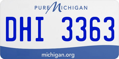 MI license plate DHI3363