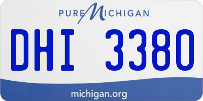 MI license plate DHI3380