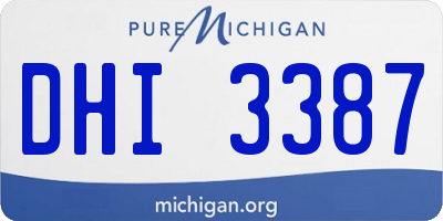 MI license plate DHI3387