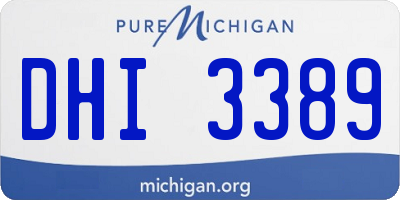 MI license plate DHI3389