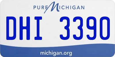 MI license plate DHI3390