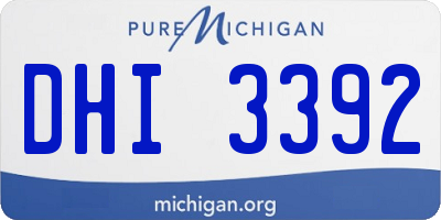 MI license plate DHI3392