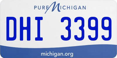MI license plate DHI3399