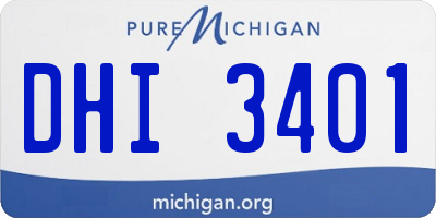 MI license plate DHI3401