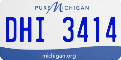 MI license plate DHI3414