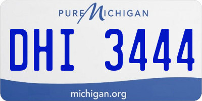 MI license plate DHI3444