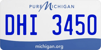 MI license plate DHI3450