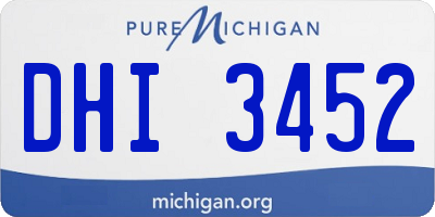 MI license plate DHI3452