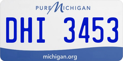 MI license plate DHI3453