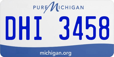 MI license plate DHI3458