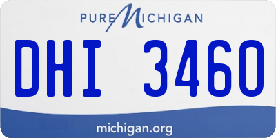 MI license plate DHI3460