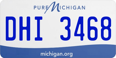 MI license plate DHI3468